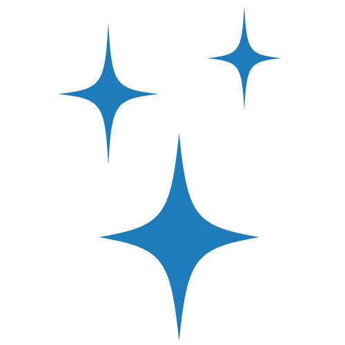 Vector Image of Sparkles to Represent a Sparkling Clean Workspace
